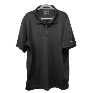 Reebok Golf Polo Shirt Speedwick Solid‎ Black- 1XLT